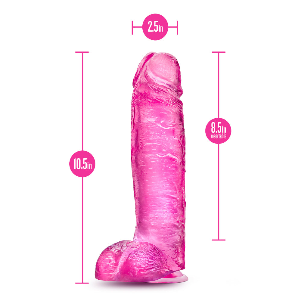 B Yours Plus Big n' Bulky 10.5 inches Dildo with Balls Pink