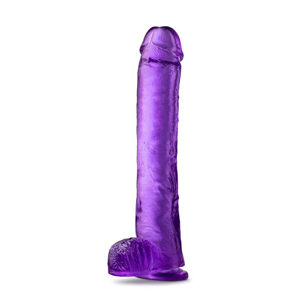 B Yours Plus Hefty n' Hung 14 inches Dildo with Balls Purple