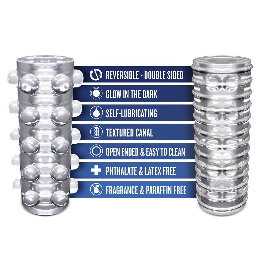 RIZE! Swich Glow in the Dark Self-Lubricating Stroker Clear