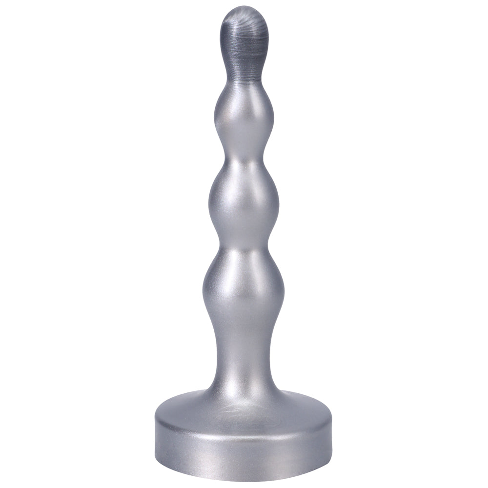 Tantus Ripple Small 8 inches Anal Beads Dildo Firm Silver