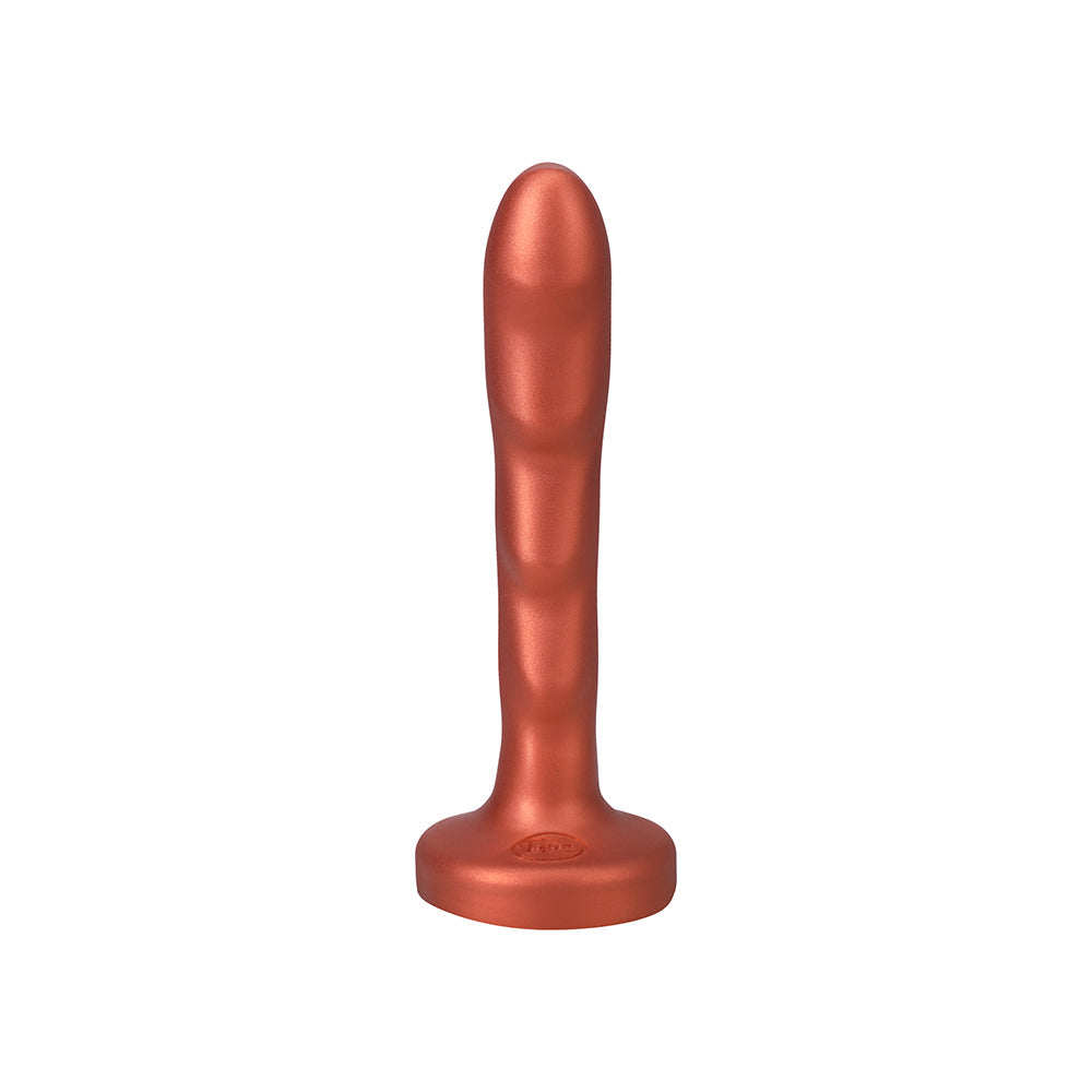 Tantus Charmer 8 inch G-spot Dildo Firm Copper in sleek copper finish for G-spot stimulation.