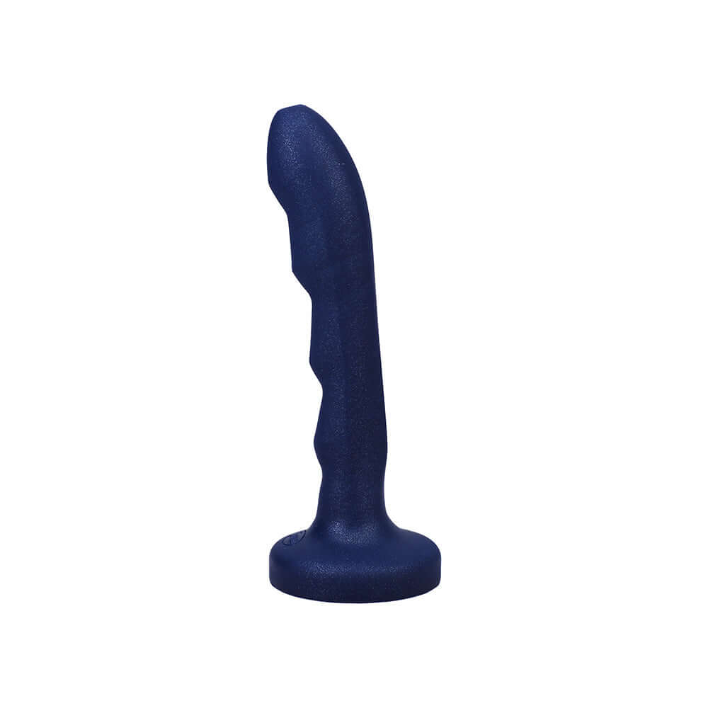 Tantus Charmer 8 Inch G-spot Dildo Sapphire, blue silicone dildo designed for targeted G-spot pleasure.