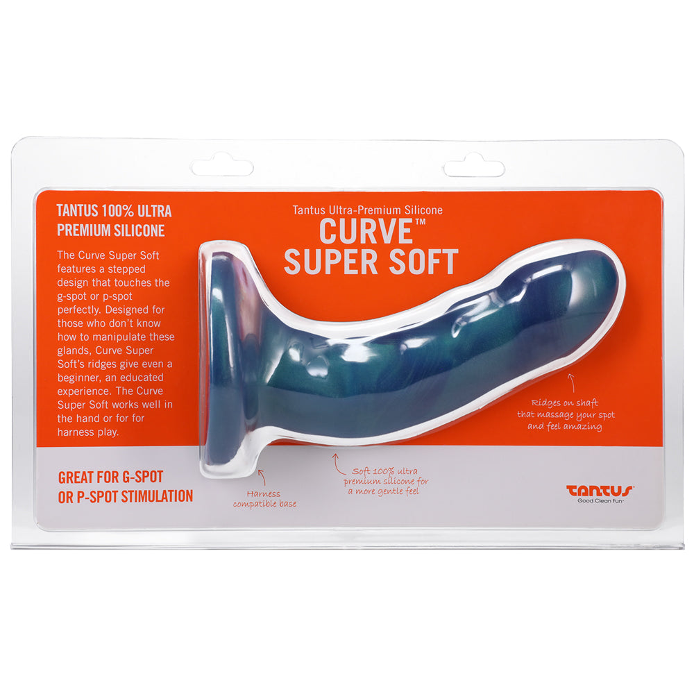 Tantus Curve 6.5 inches Dildo Soft Malachite