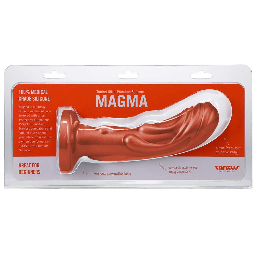 Tantus Magma 7 inches Fantasy Dildo Medium-Firm Copper