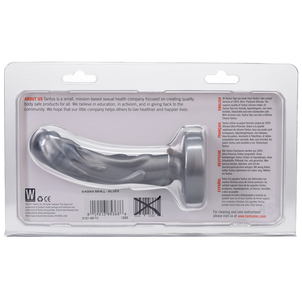 Tantus Mini Magma 5 inches Fantasy Dildo Firm Silver