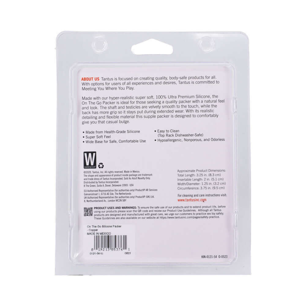 Tantus On The Go Silicone Packer Super Soft Copper