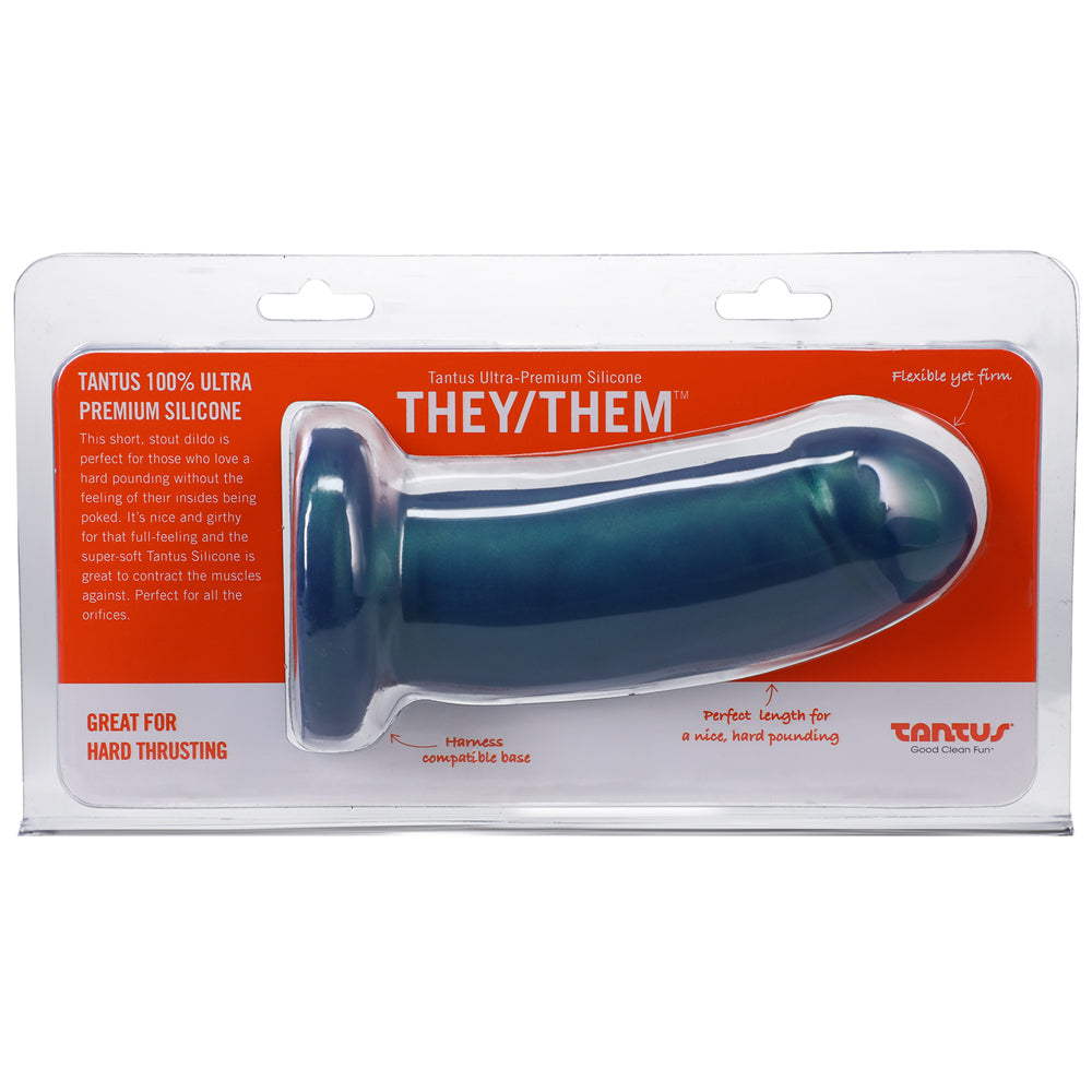 Tantus They/Them 5.5 inches Dildo Soft Malachite