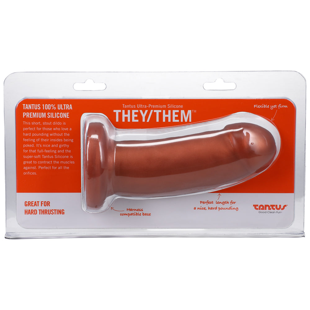 Tantus They/Them 5.5 inches Dildo Soft Copper