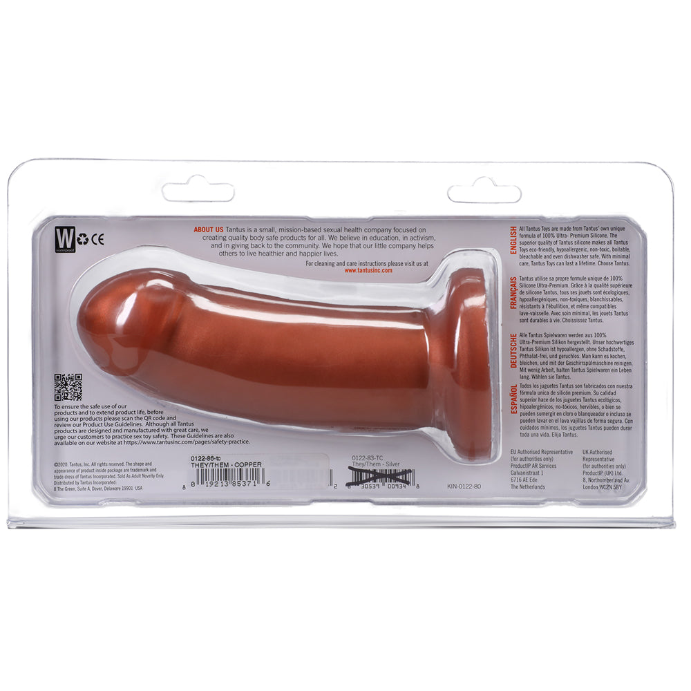 Tantus They/Them 5.5 inches Dildo Soft Copper