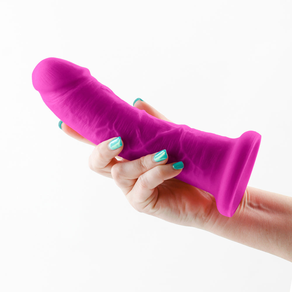 Colours Dual Density Girth 7 inches Dildo Purple