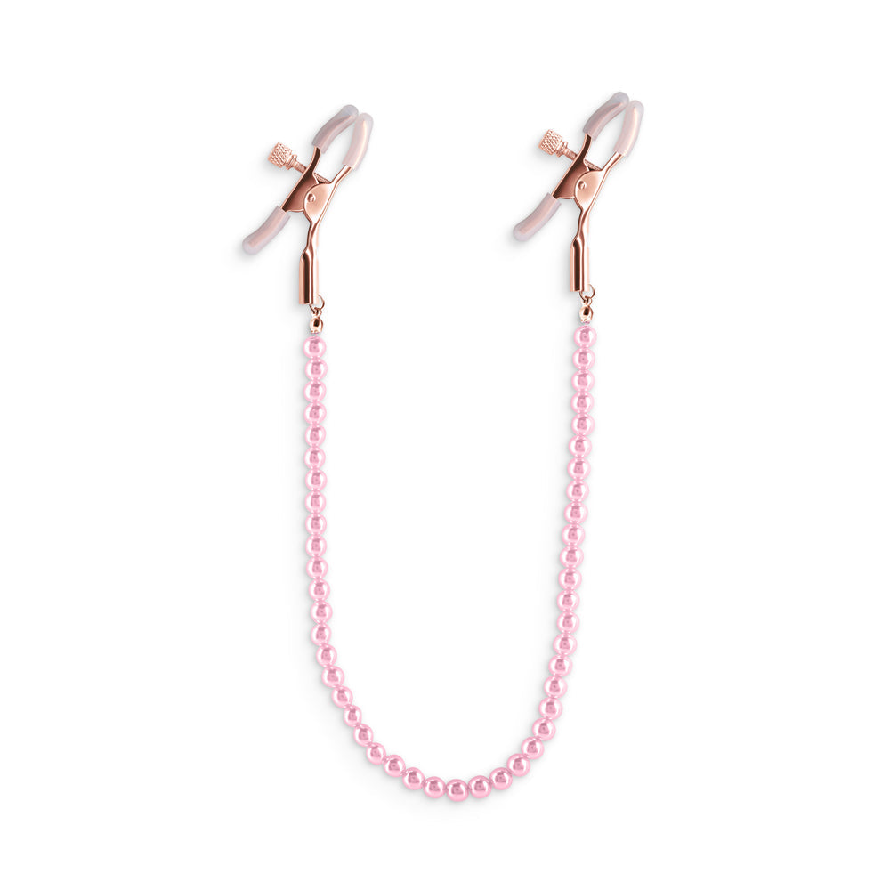 Bound Nipple Clamps Pink designed for comfortable and stimulating sensory play with a sleek and adjustable design.