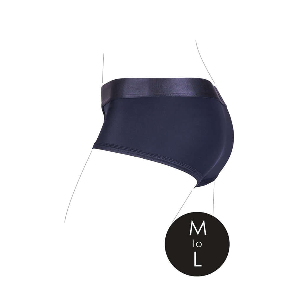 Ouch! Vibrating Strap-on Brief Black M/L