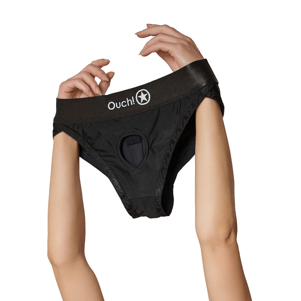 Ouch! Vibrating Strap-on Hipster Black XL/2XL