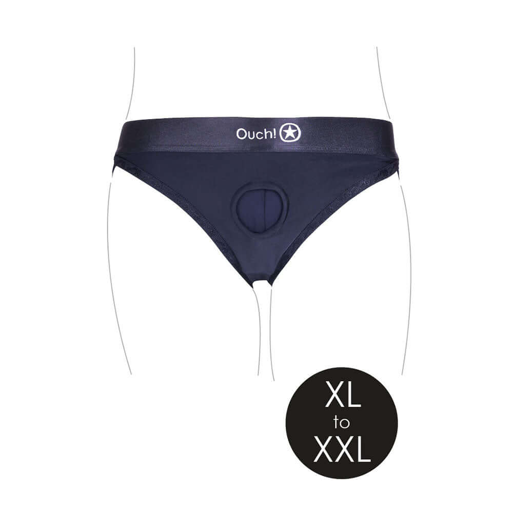 Ouch! Vibrating Strap-on Hipster Black XL/2XL