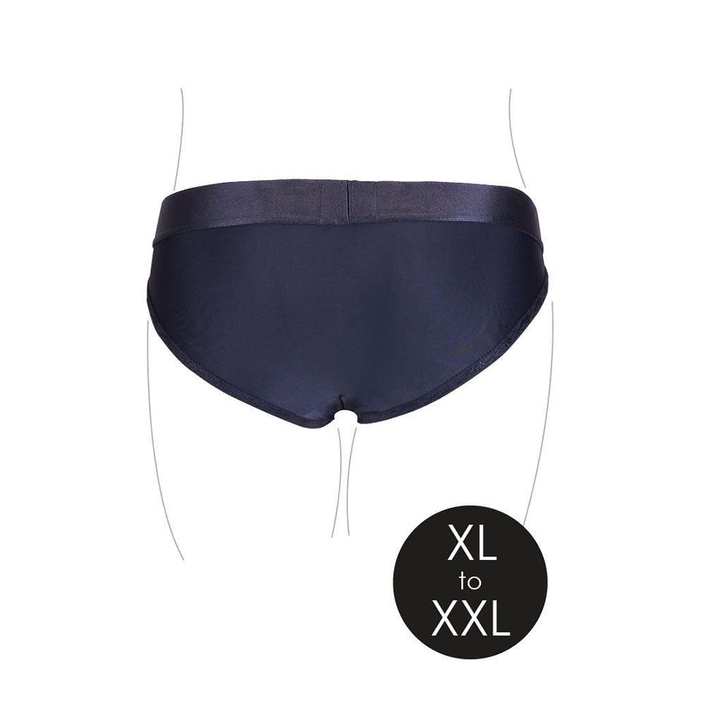 Ouch! Vibrating Strap-on Hipster Black XL/2XL