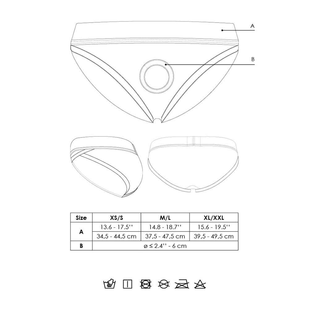 Ouch! Vibrating Strap-on Hipster Black XL/2XL