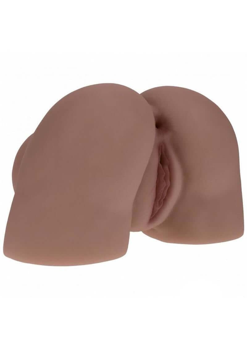 Xkin Kaya Bloom Dual Entry Pussy & Ass Masturbator Tan, dual entry masturbator with realistic textures.