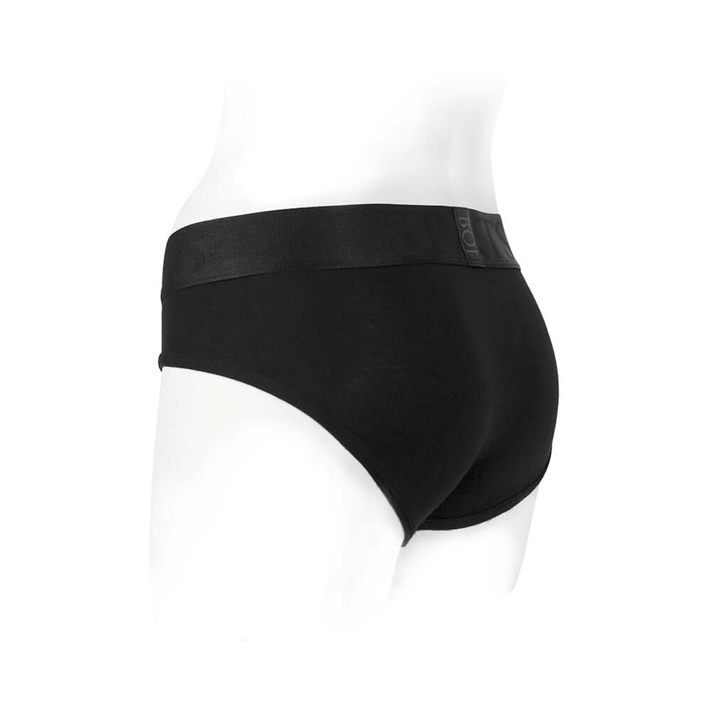 SpareParts Tomboi Rayon Briefs Harness Black Size XS