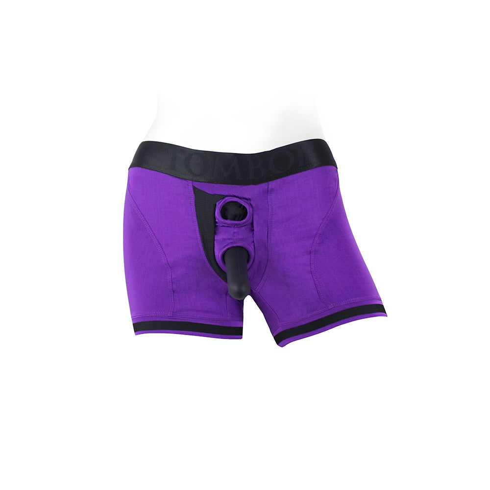 SpareParts Tomboii Nylon Boxer Briefs Harness Purple/Black Size XXS