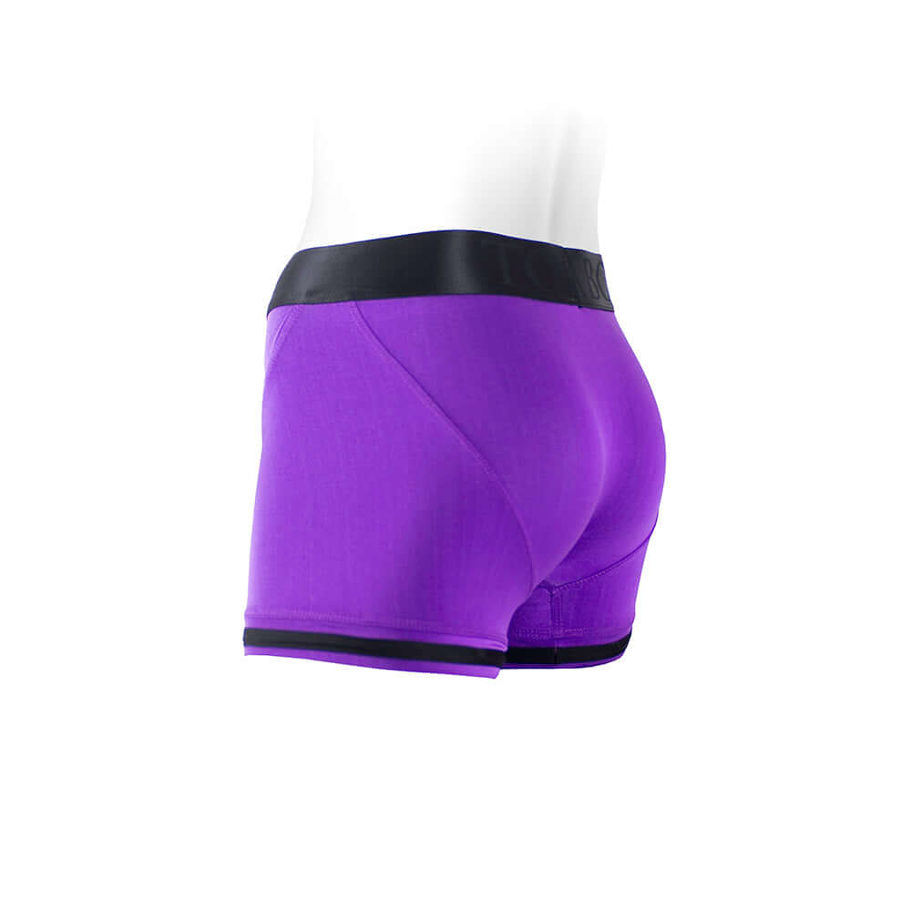SpareParts Tomboii Nylon Boxer Briefs Harness Purple/Black Size XL