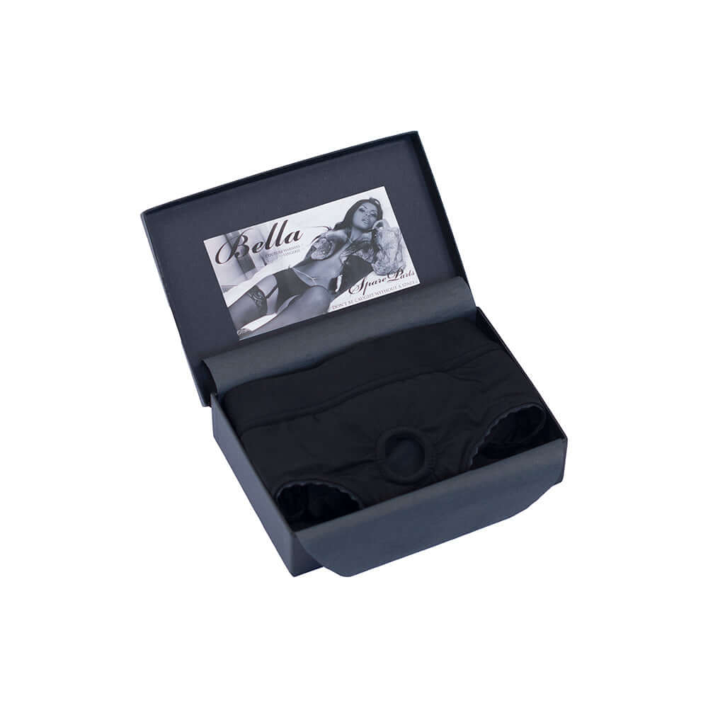 SpareParts Bella Cleavage Booty Short Harness Black Size 3XL