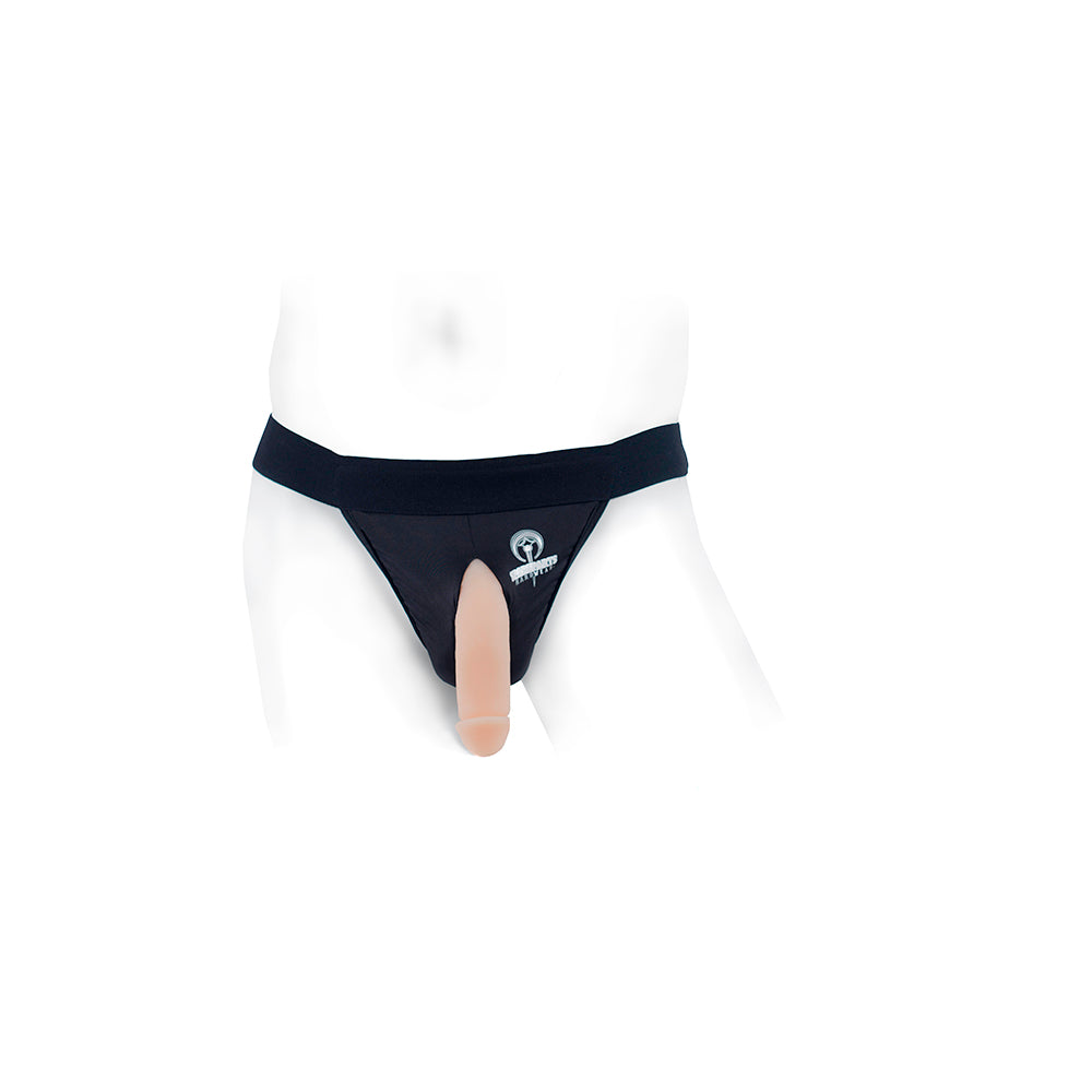 SpareParts Pete Commando Nylon Packing Jock Black Size XL