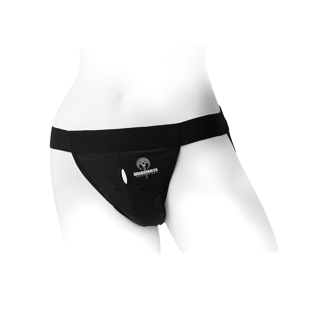 SpareParts Pete Commando Nylon Packing Jock Black Size 3XL