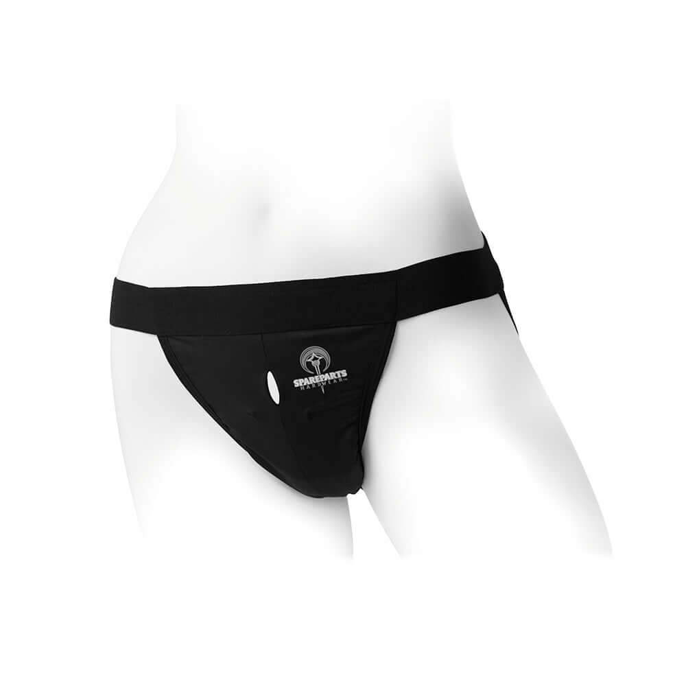 SpareParts Pete Commando Nylon Packing Jock Black Size 3XL