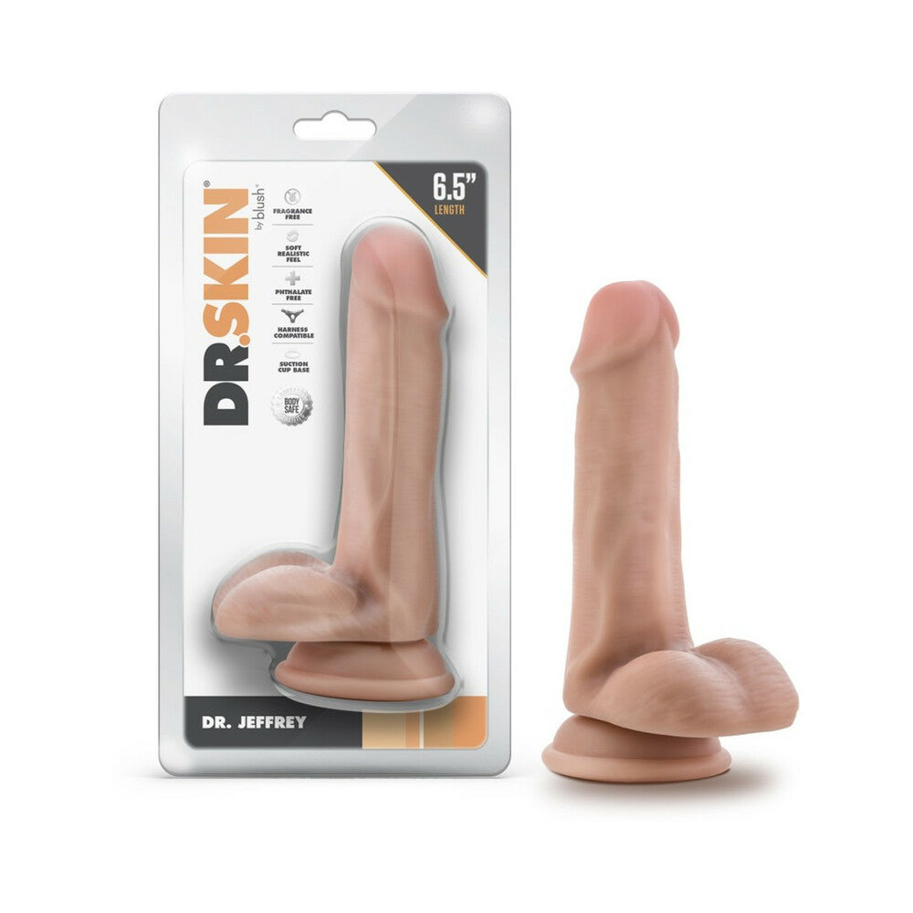 Dr. Skin Dr. Jeffrey 6.5 inches Dildo with Balls Beige