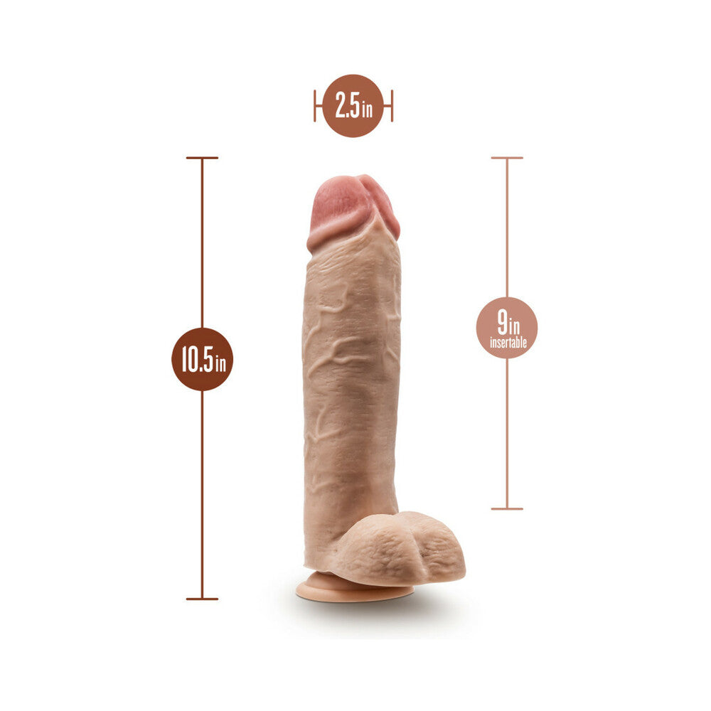 Dr. Skin Mr. Mister 10.5 inches Dildo with Balls Beige