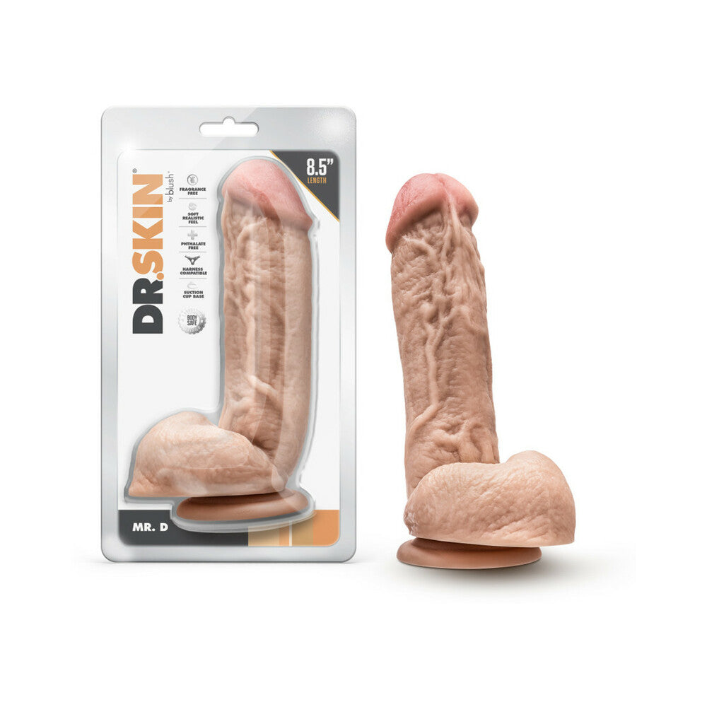 Dr. Skin Mr. D 8.5 inches Dildo with Balls Beige