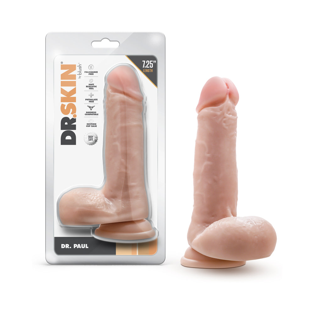 Dr. Skin Dr. Paul 7.25 inches Dildo with Balls Beige