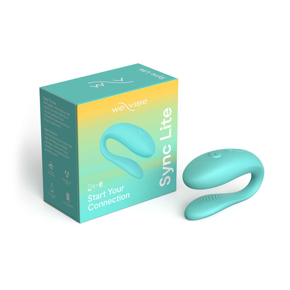 We-Vibe Sync Lite App Control Rechargeable Silicone Couples Vibrator - Aqua