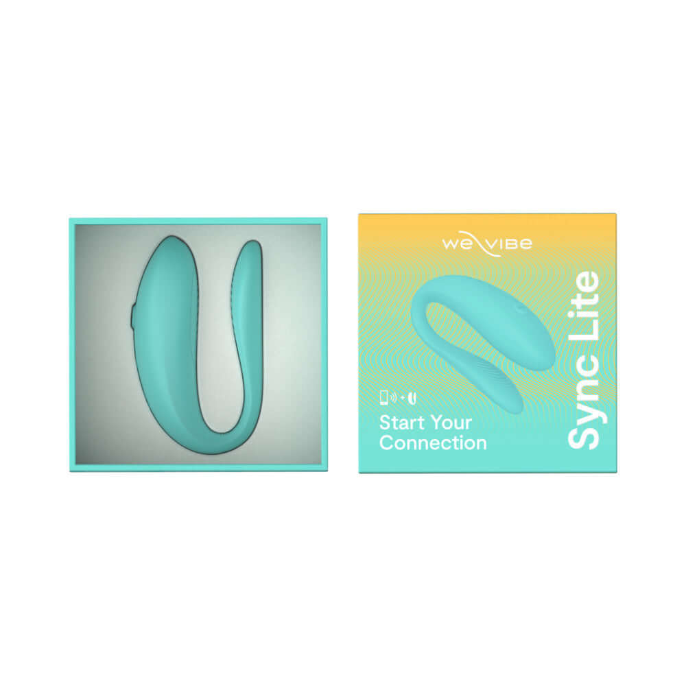 We-Vibe Sync Lite App Control Rechargeable Silicone Couples Vibrator - Aqua