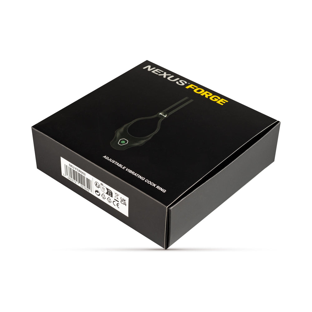 Nexus Forge Adjustable Vibrating Cock Ring Black