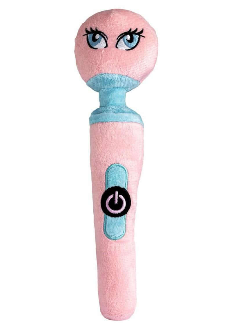 Scruffy Wanda DelPoochie Pink Blue plush dog toy with a colorful design and playful features for dogs.