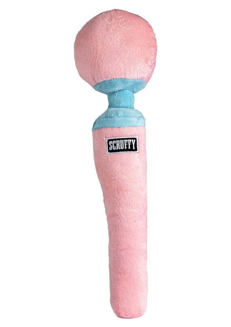 Plush Scruffy Wanda DelPoochie Pink Blue dog toy, perfect for fetching and cuddling.