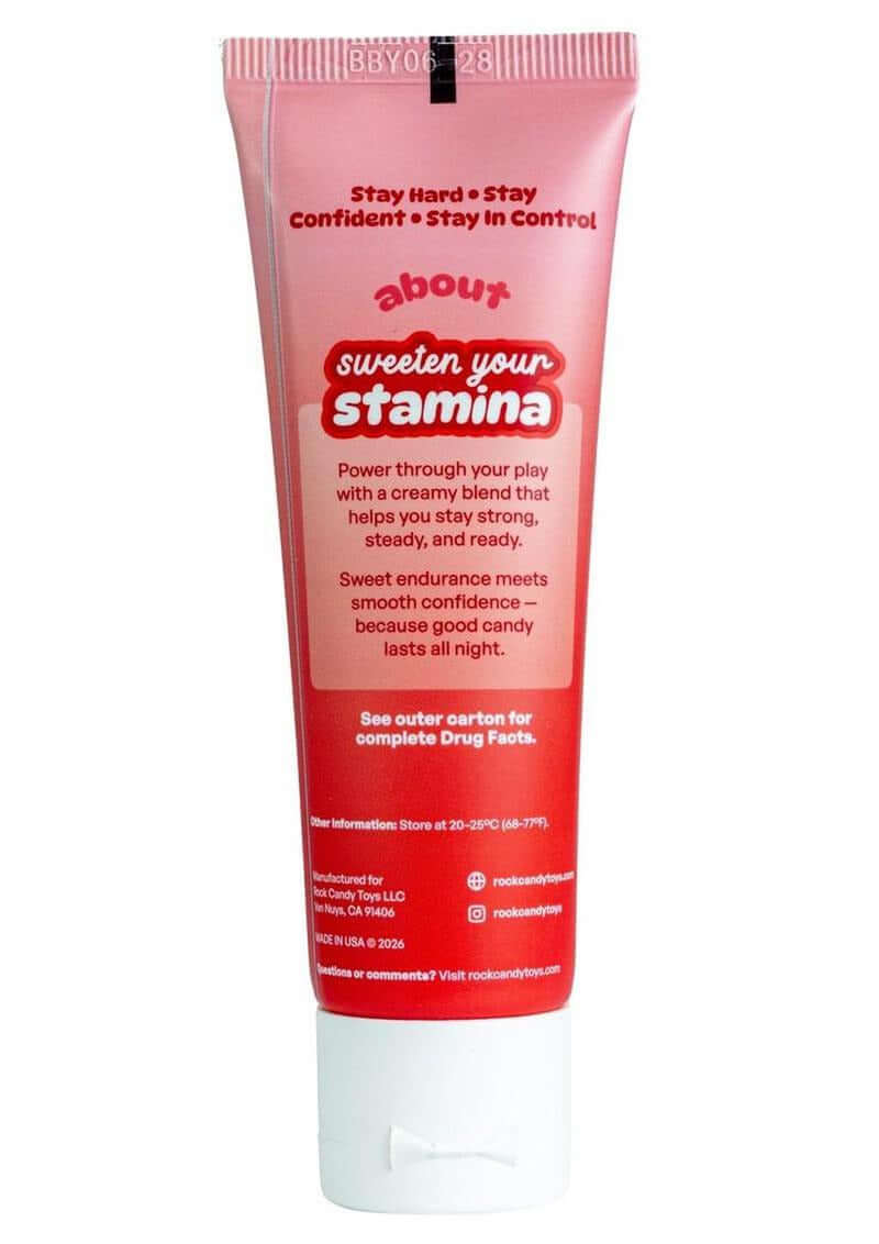 Rock Candy Stamina Sta Hard Cream 1.7 Oz tube, designed for stamina and confidence during play.