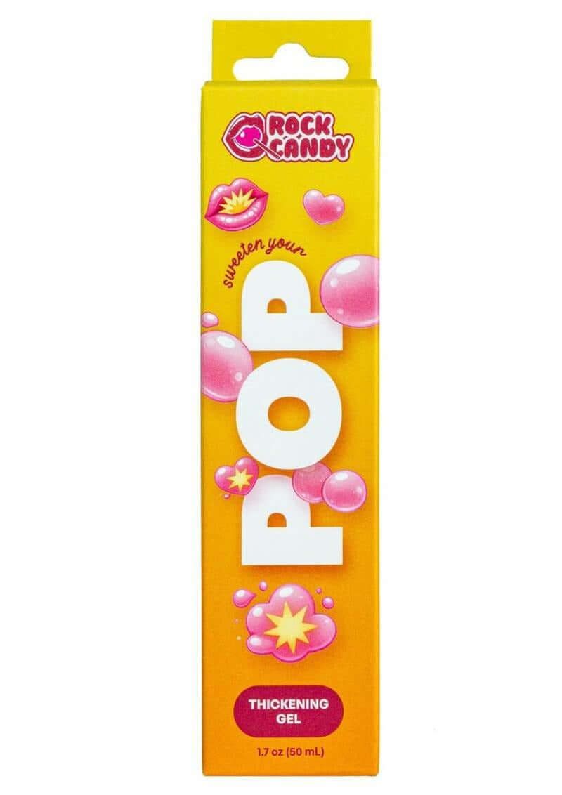 Rock Candy Pop Thickening Cream 1.7 Oz packaging featuring vibrant colors and playful bubble graphics.