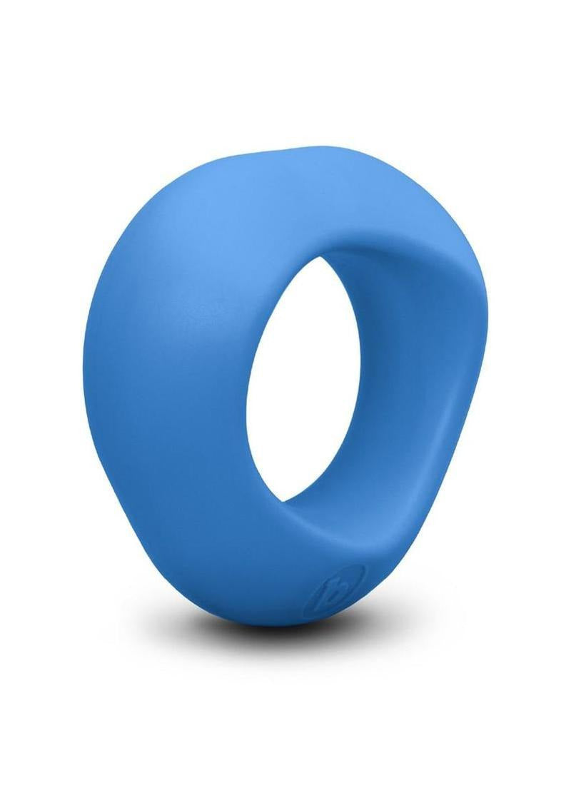 B-Vibe Flex Ring Delta Silicone Cock Ring Blue in a smooth, ergonomic design for comfort and performance.