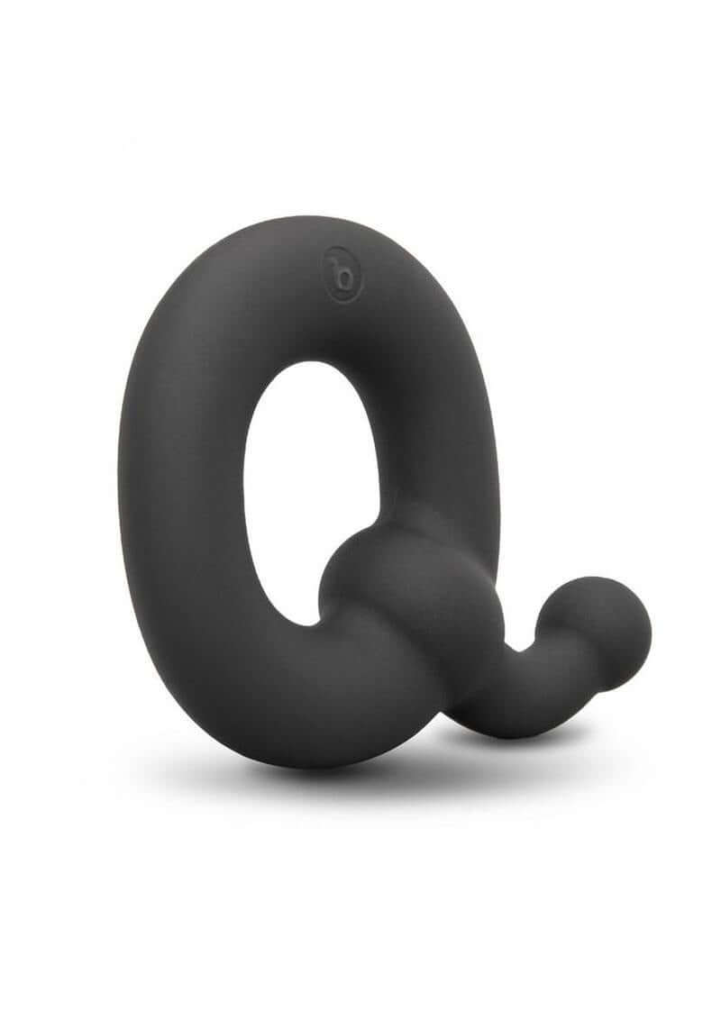B-Vibe Flex Ring Tap Silicone Cock Ring Black with a smooth finish for enhanced comfort and durability.
