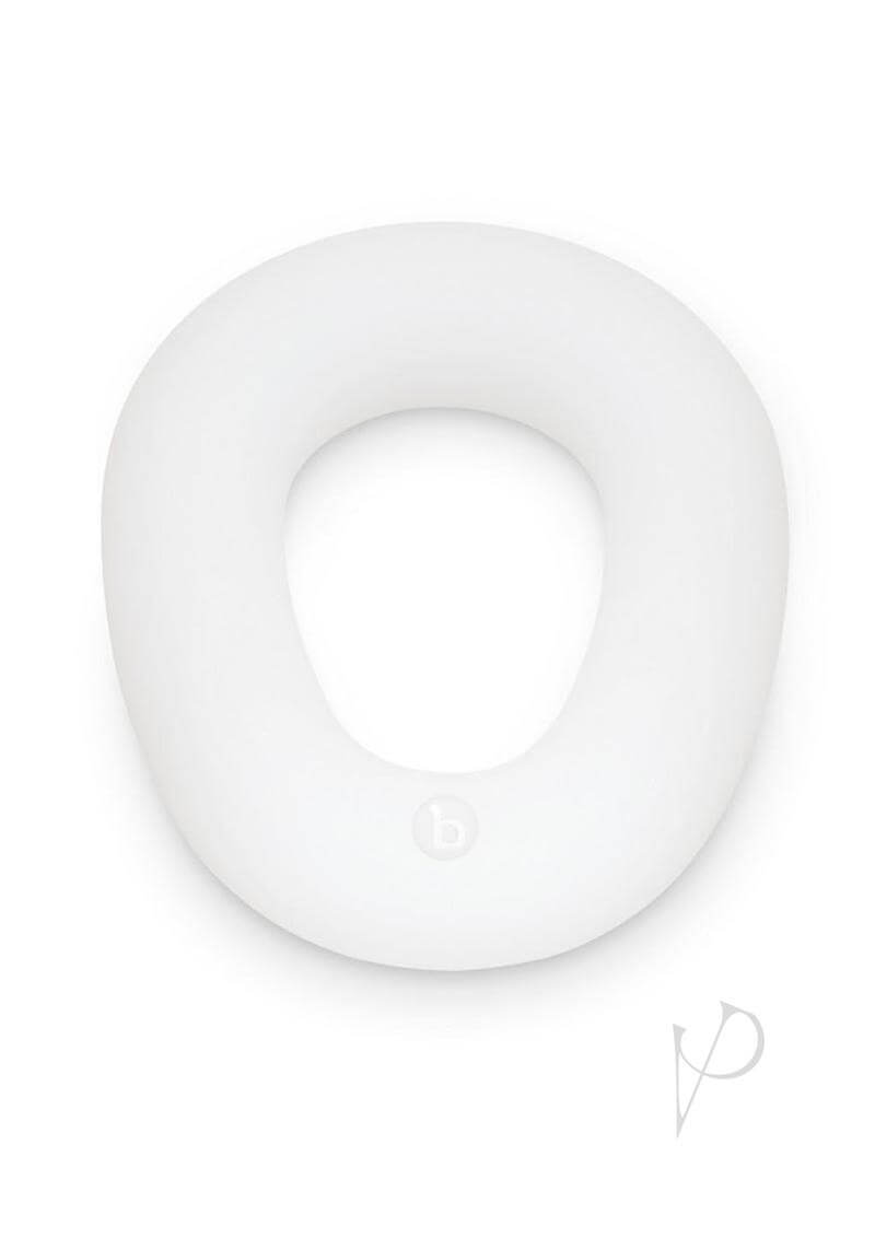 B-Vibe Flex Ring Loop Silicone Cock Ring Clear featuring a seamless, smooth finish for comfort and durability.