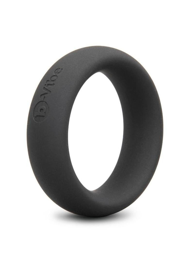 B-Vibe Snug Ring Silicone Cock Ring 45 mm Black showcases a seamless design for ultimate comfort and durability.