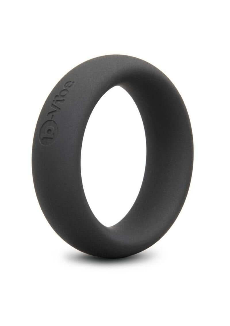B-Vibe Snug Ring Silicone Cock Ring 45 mm Black showcases a seamless design for ultimate comfort and durability.