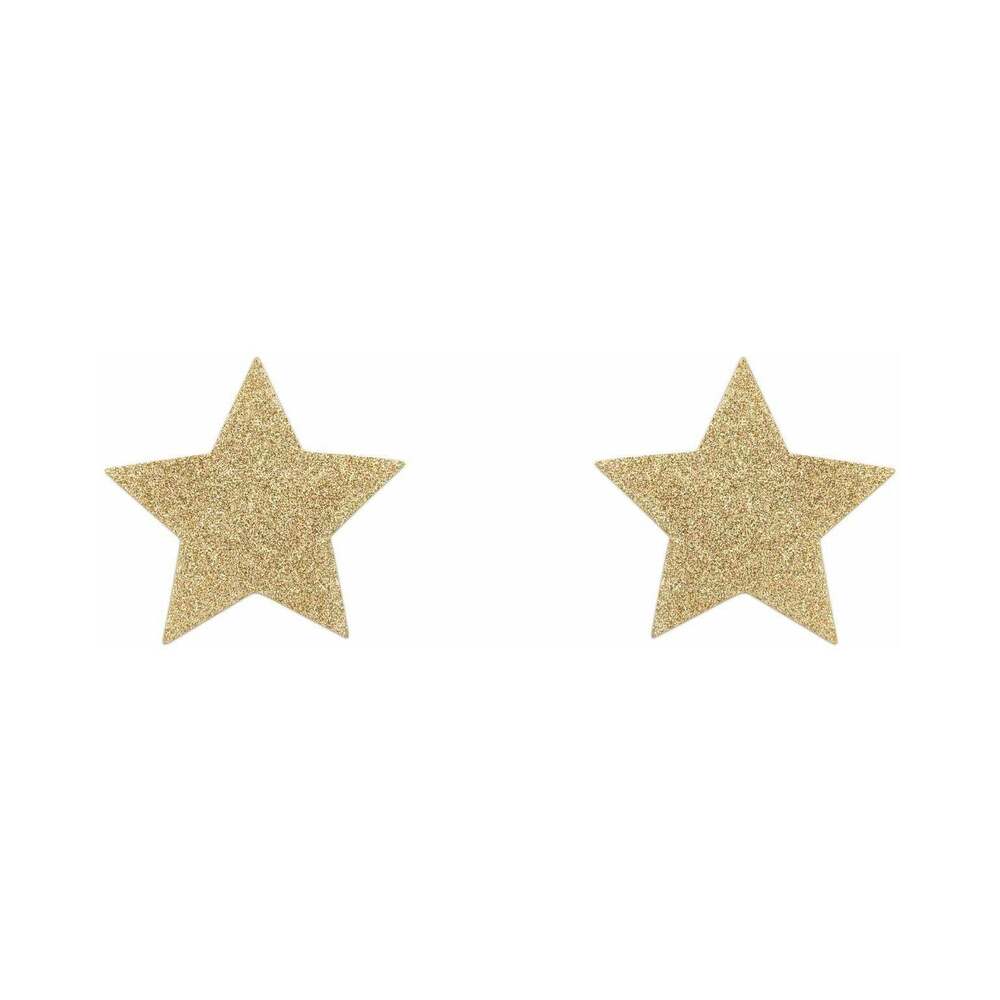 Bijoux Indiscrets Flash Reusable Glitter Pasties Star Gold