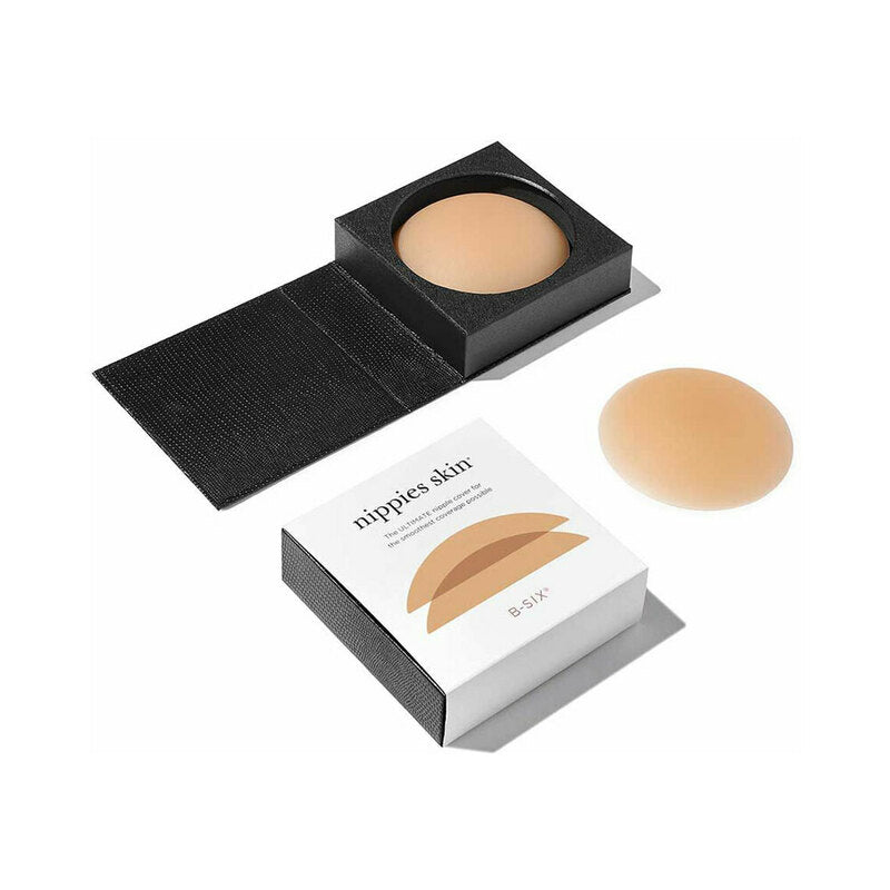 Nippies Skin Nipple Covers Size 2 Caramel in packaging, featuring ultra-thin matte silicone for discreet coverage.