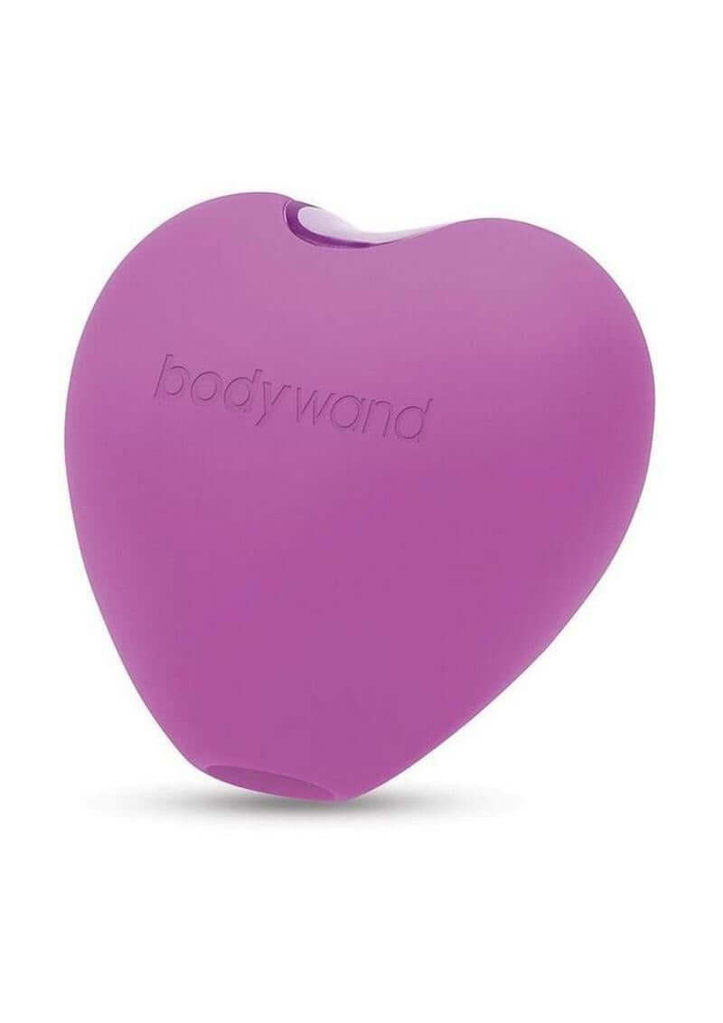 Bodywand 4Play Sweet Suction Clitoral Stimulator Purple in heart shape design.
