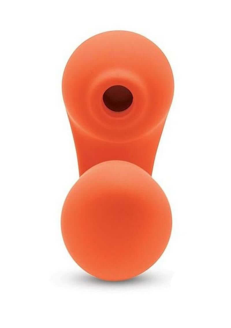 Bodywand 4Play Suck & Buzz Clitoral Stimulator Orange showcasing the innovative dual-action design.