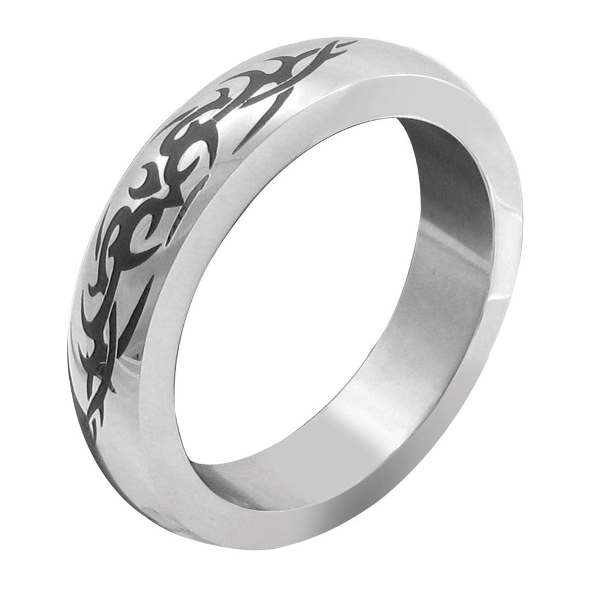 Tribal Steel Band 2 inches Penis Ring