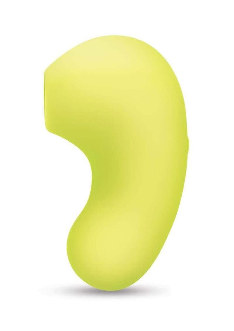 Bodywand 4Play Petite Bliss Clitoral Stimulator Yellow side view showcasing its ergonomic design.
